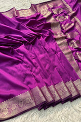 Banarasi Soft Semi Katan Silk Saree image 4