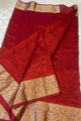Banarasi soft Crushed Silk Saree image 0
