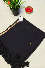 Nisha Swarna - Pure Mulmul Cotton Black