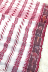 Dhonkhali Red and White Pure Cotton