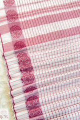Dhonkhali Red and White Pure Cotton Check