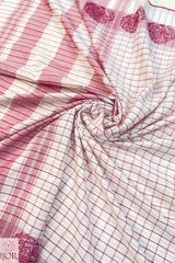 Dhonkhali Red and White Pure Cotton Check