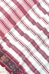 Dhonkhali Red and White Pure Cotton