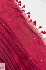 Katthai - Pure Mulmul Cotton with Pom-Poms