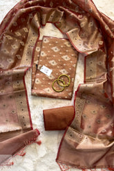 Kesar Pure Tissue Silk with Gold Zari Unstitched Suit