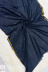 Nisha Swarna - Pure Mulmul Cotton Black
