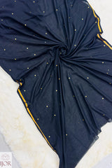 Nisha Swarna - Pure Mulmul Cotton Black