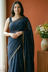 Nisha Swarna - Pure Mulmul Cotton Black