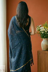 Nisha Swarna - Pure Mulmul Cotton Black