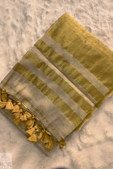 Rajasi Shaan Golden Zari Pure Tissue Cotton Saree | Cotton Saree IJOR
