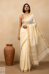 Shubhra - Pure Kota Silk Off-White Color