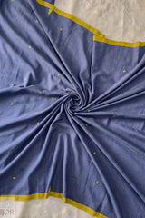 Slatey Mist Pure Mul Cotton Saree