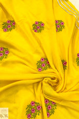 Surajmukhi Pure Mulmul Cotton with Embriodary Yellow
