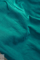Teal Green Pure Mul Cotton Saree