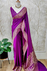 Pure Khadi Crepe Georgette Silk Saree image 5