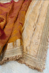 Banarasi Glass Tissue Silk Saree Rustic Gold image 4