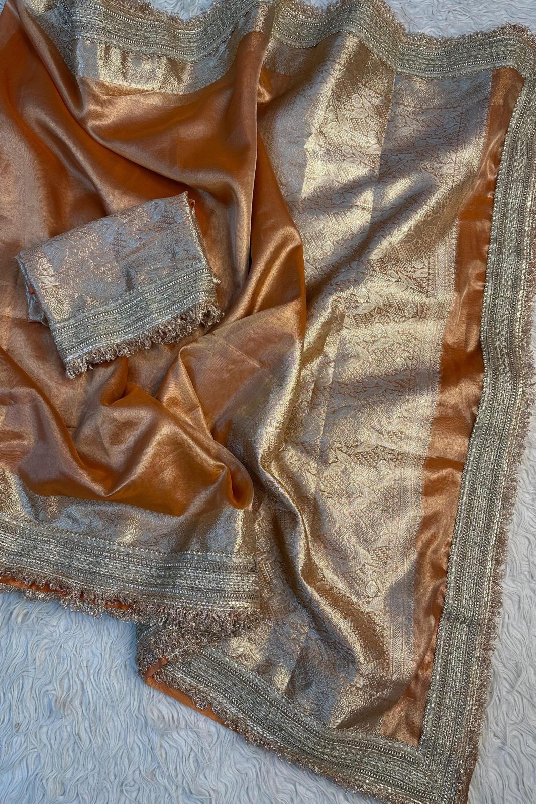 Banarasi Soft Tissue Silk Maharani Saree image 1