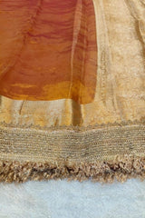 Banarasi Glass Tissue Silk Saree Rustic Gold image 3