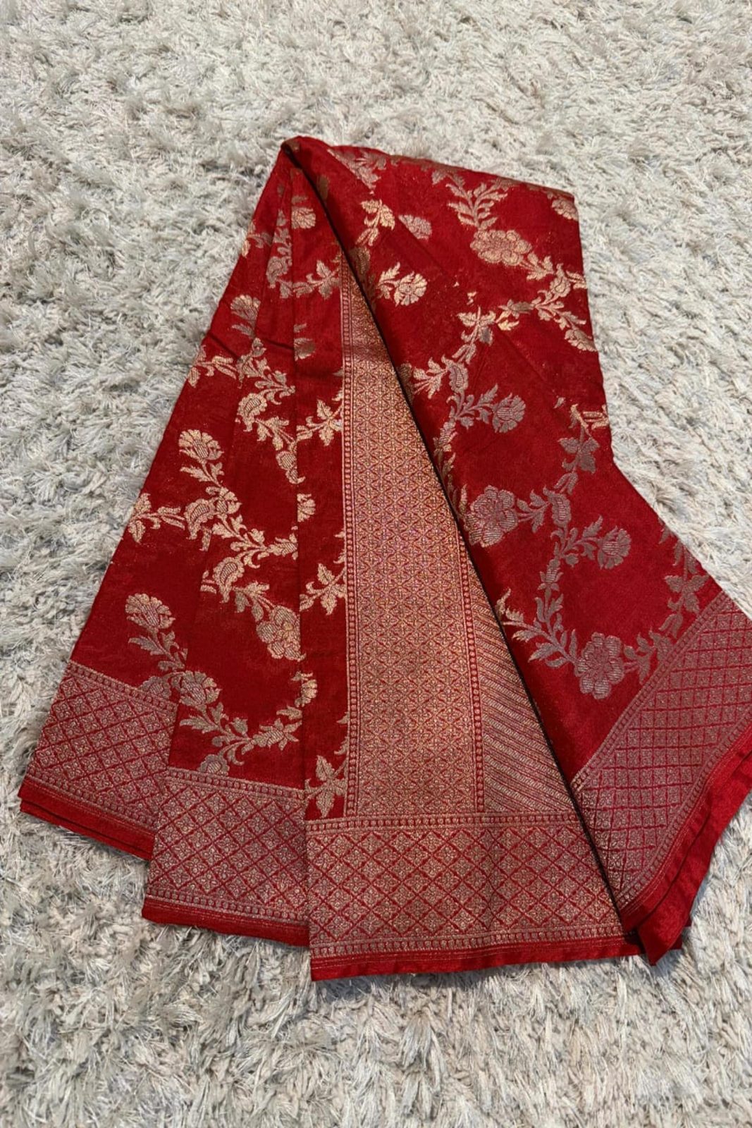 Banarasi Soft Khaddi Crepe Georgette Silk Saree image 8