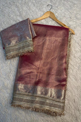 Banarasi Soft Tissue Silk Maharani Saree image 2