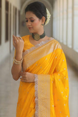 Banarasi Soft Pure Mashru Silk Saree image 3