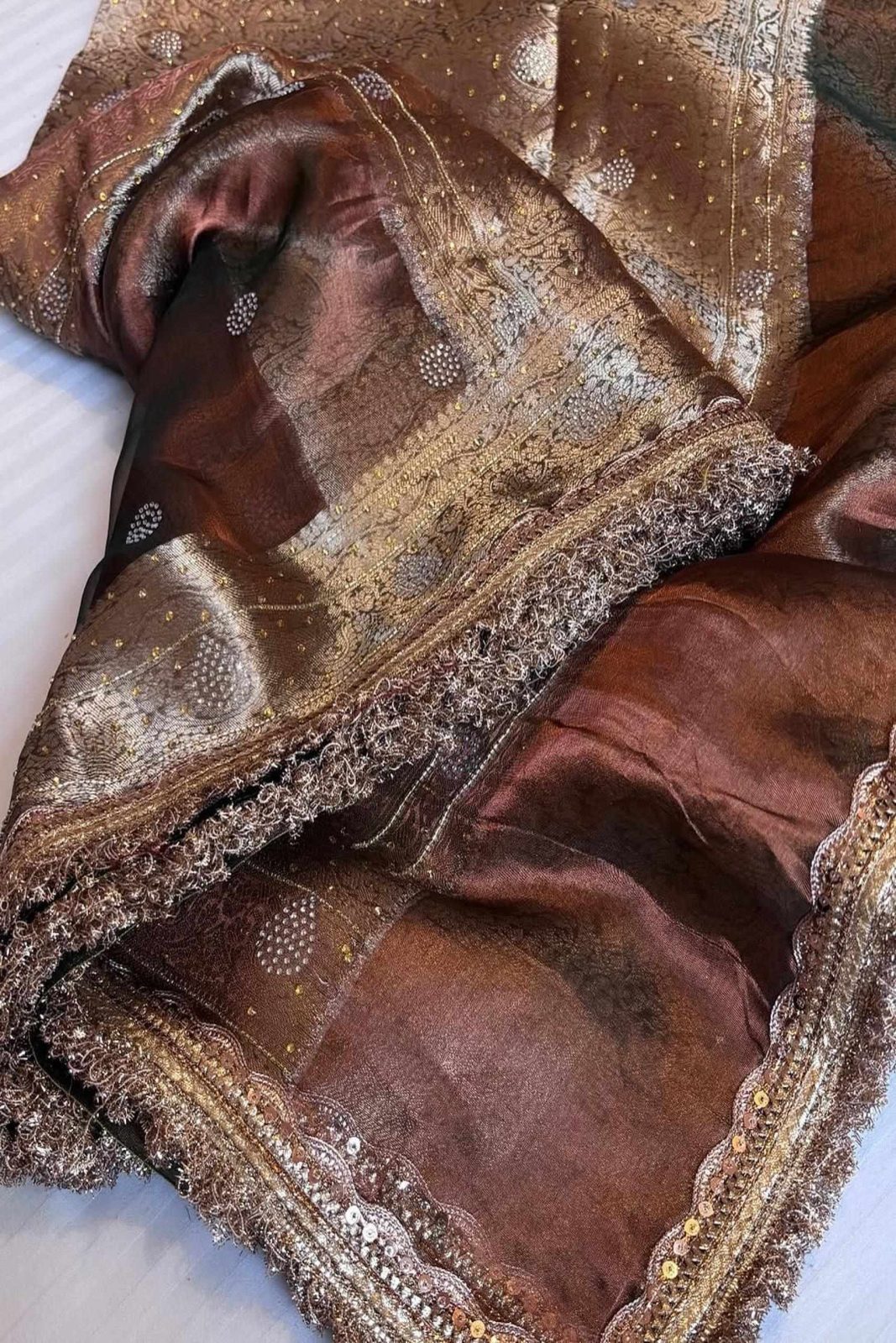 Banarasi Soft Maharani Glass Tissue Silk Saree image 4