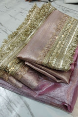 Banarasi Glass Tissue Silk Saree image 5