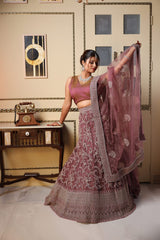 Mauve Sequin Lehenga image 4