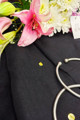 Nisha Swarna - Pure Mulmul Cotton Black