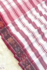 Dhonkhali Red and White Pure Cotton
