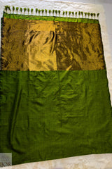 Golden Olive Pure Maslite Cotton Saree