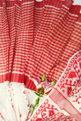 Padma - Red and White Pure Jamdani