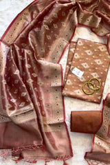 Kesar Pure Tissue Silk with Gold Zari Unstitched Suit