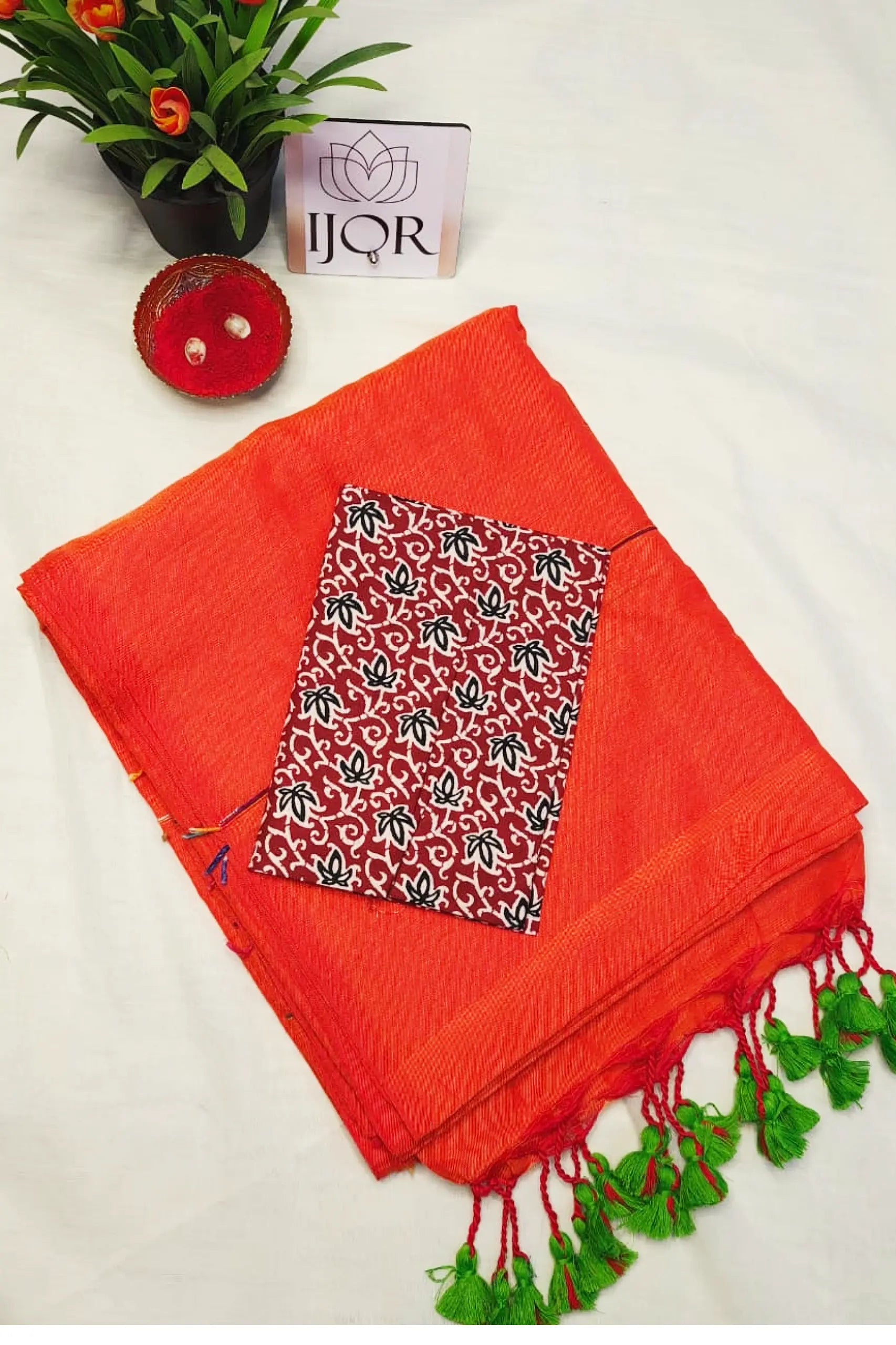 Arunya - Pure Khadi Cotton Rustic Orange