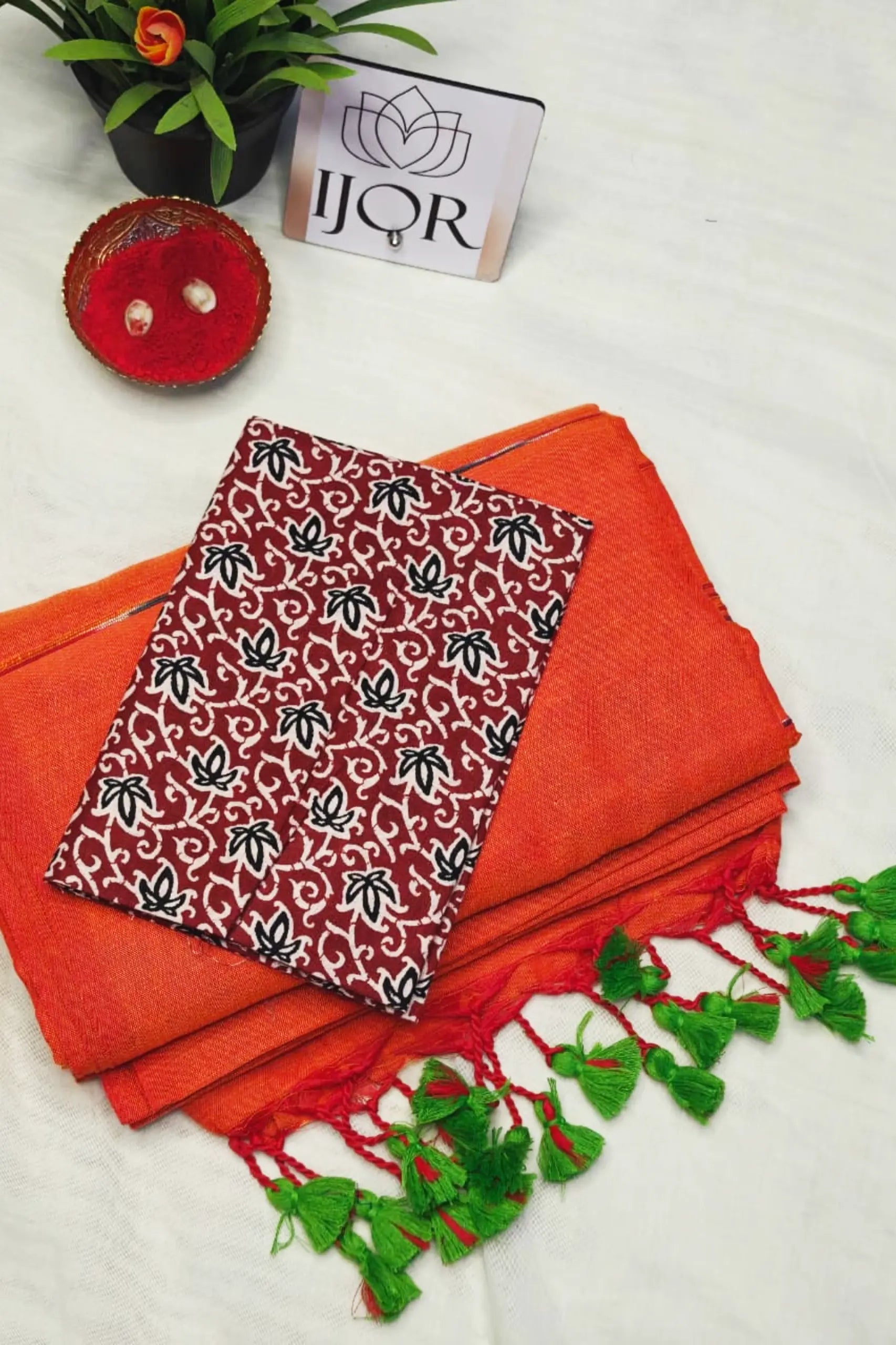Arunya - Pure Khadi Cotton Rustic Orange