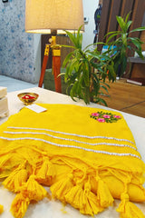 Surajmukhi Pure Mulmul Cotton with Embriodary Yellow