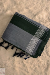 Prathama  Pure Cotton Green Saree | Cotton Saree IJOR