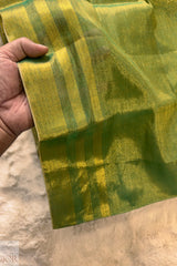 Rajasi Panna Green Golden Zari Pure Tissue Cotton Saree | Cotton Saree IJOR