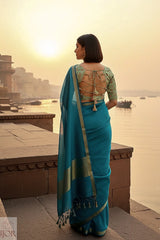 Samudra Pure Kota Silk Blue Color