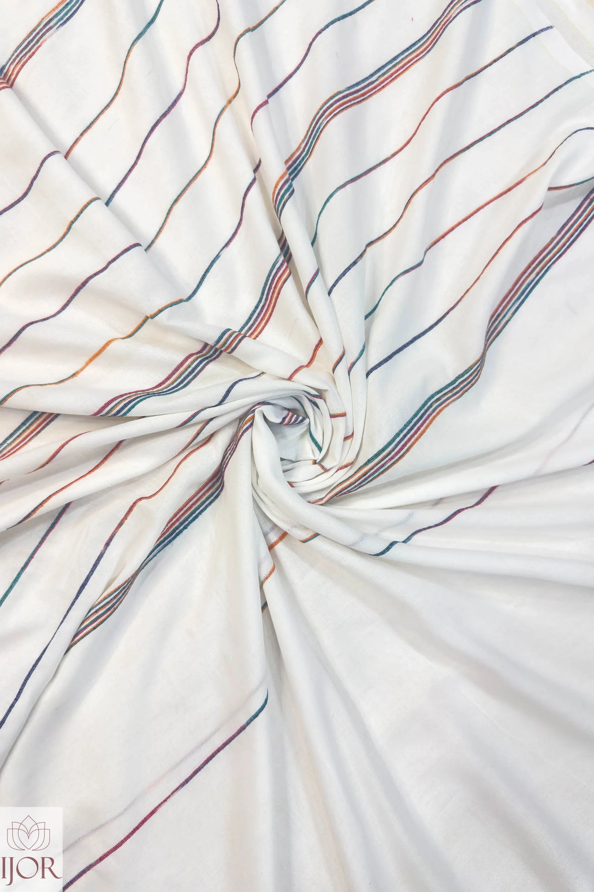 Shubhra Kavita Khes Pure Khadi Cotton With Blouse Piece White