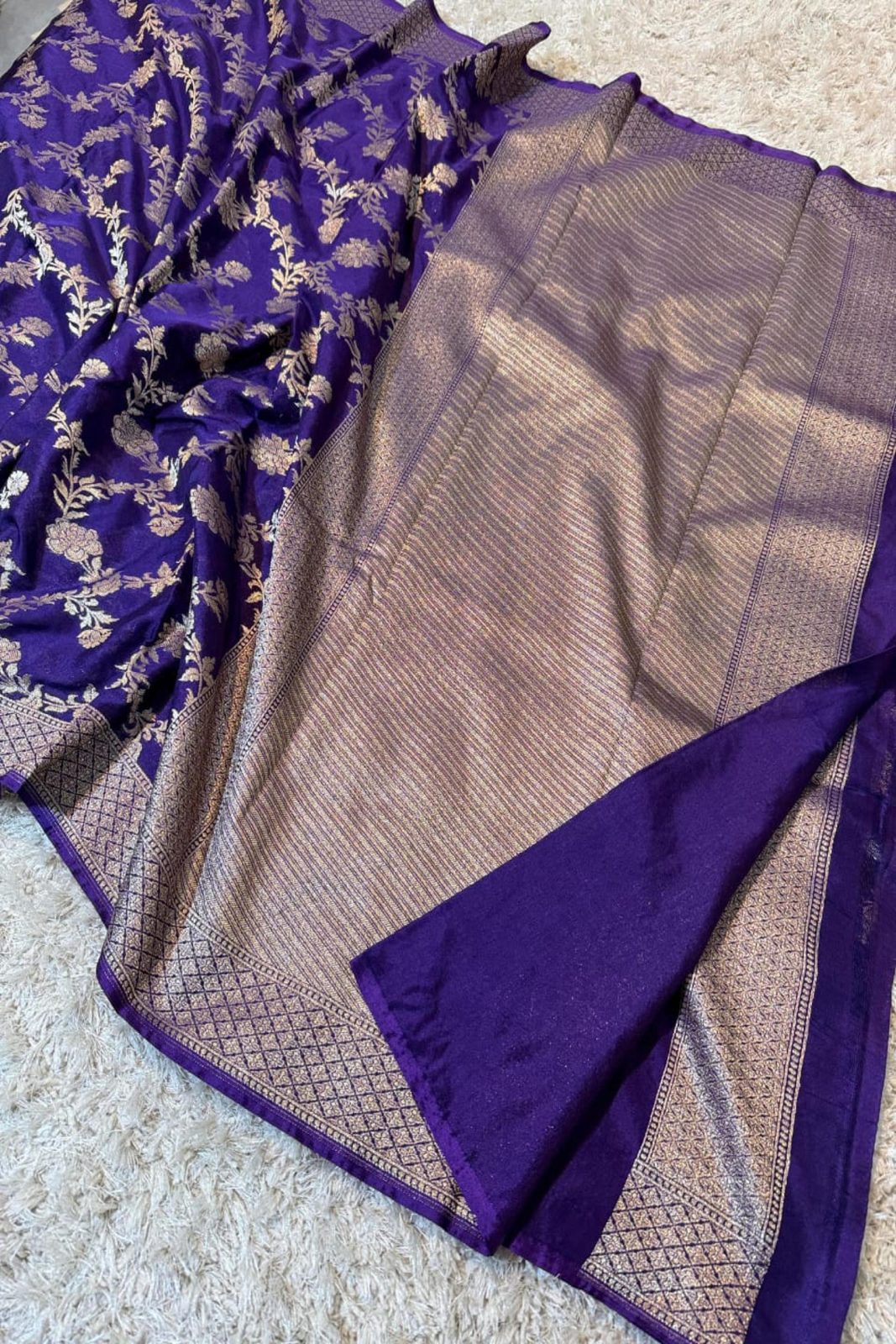 Banarasi Soft Khaddi Crepe Georgette Silk Saree image 11
