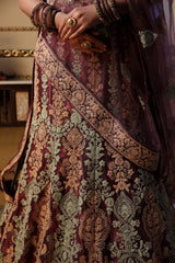 Matte Purple Embroidered Lehenga image 2