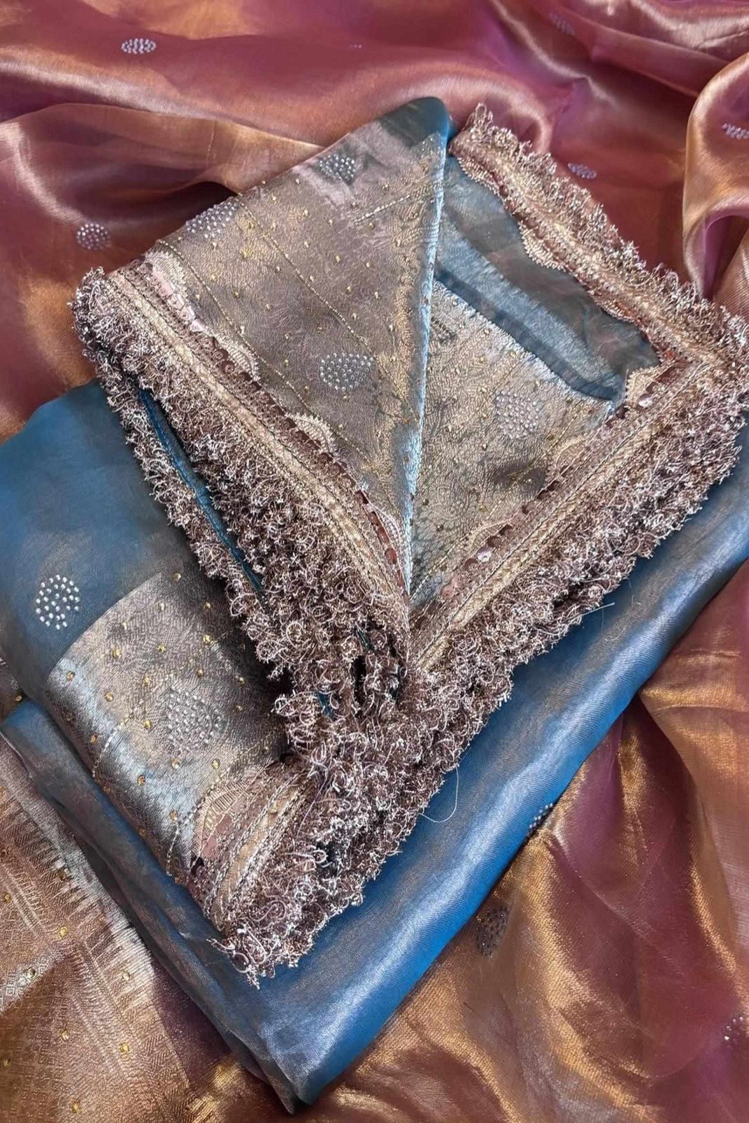 Banarasi Soft Maharani Glass Tissue Silk Saree image 11