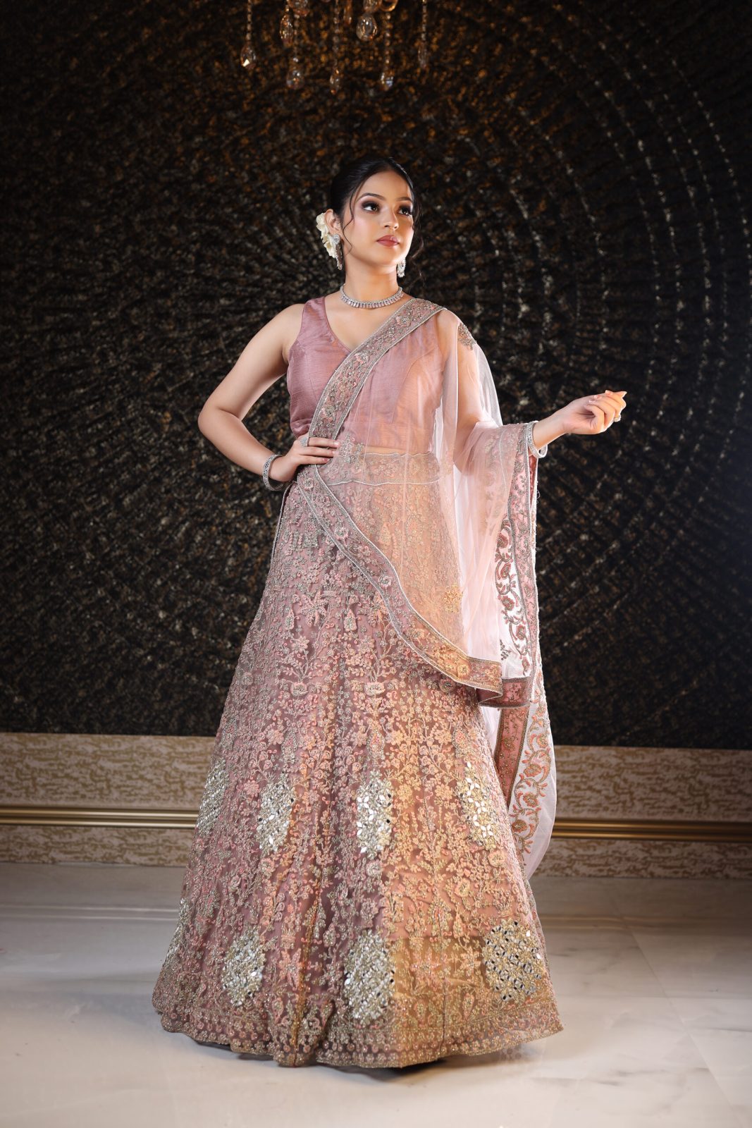 Plum Lavender Lehenga