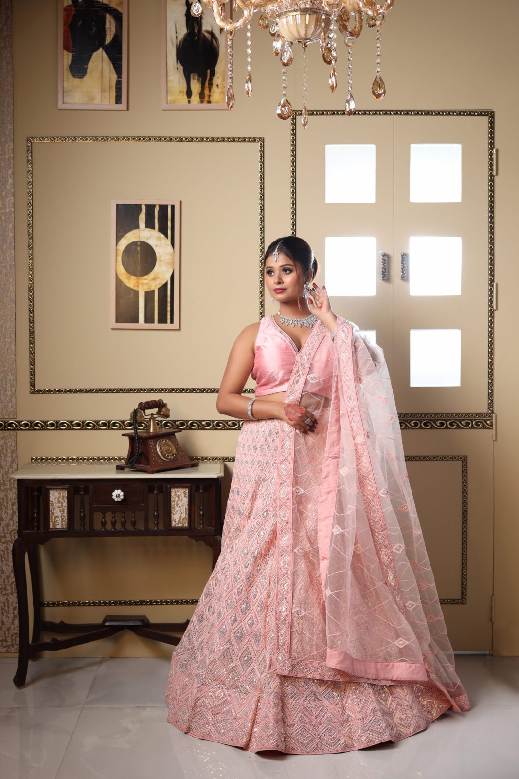 Flamingo Light Pink Lehenga
