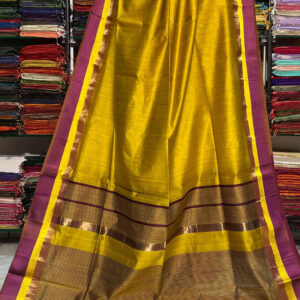 Maheshwari Handwoven Resham Border Sirin Rasta Saree